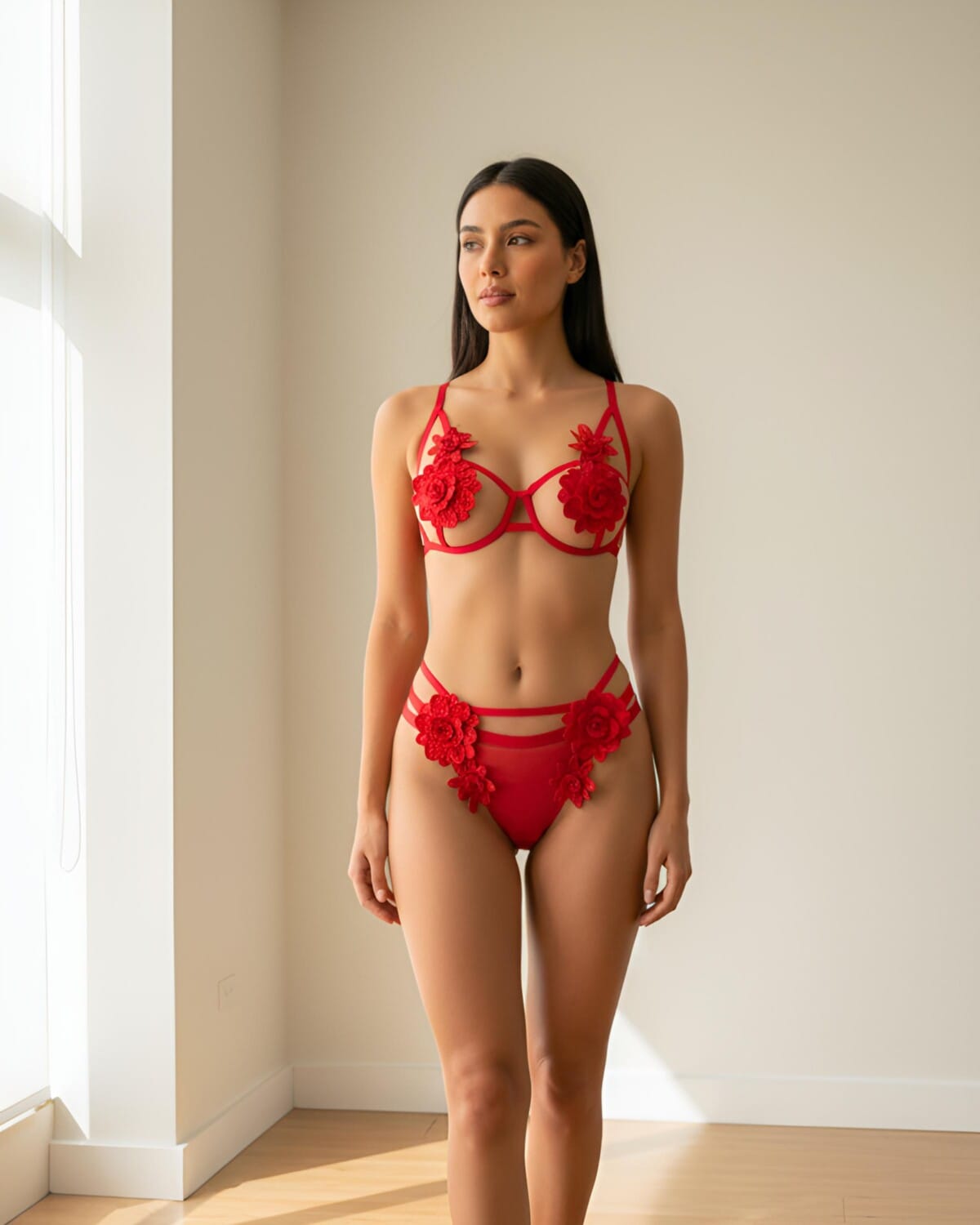 Conjunto lenceria Flor