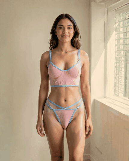 Conjunto lenceria Princess tull tirante