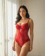 Body lencería rojo Rubi semihilo