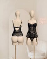 Babydoll lencería Patty con porta panty maniquie